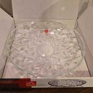 RCR Cristalleria Italiana Laurus 13 Inch Crystal Centerpiece Bowl Made in Italy